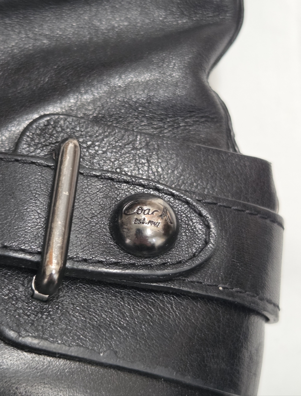 Coach Natale Black Leather Riding Boots 7.5 - Picture 8 of 12
